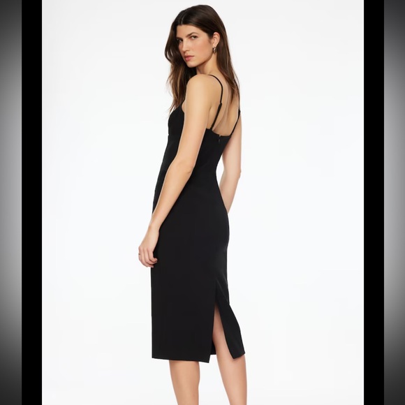 NWT Dynamite Sweetheart Cut Out Midi Dress Black Med - Picture 4 of 12